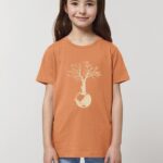 Tshirt Enfant Bio Save The World Abricot