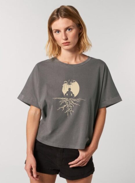 Tshirt Bio Femme Zen Anthracite