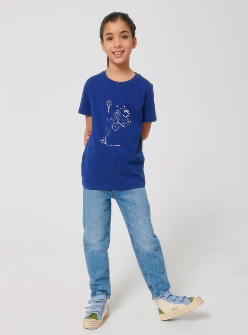 Tshirt Enfant Bio Fille Rêve Bleu