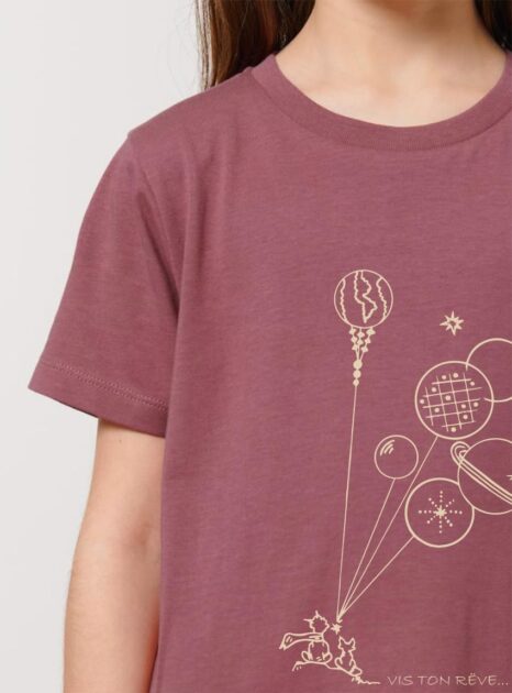 Tshirt Enfant Bio Fille Rêve Hibiscus