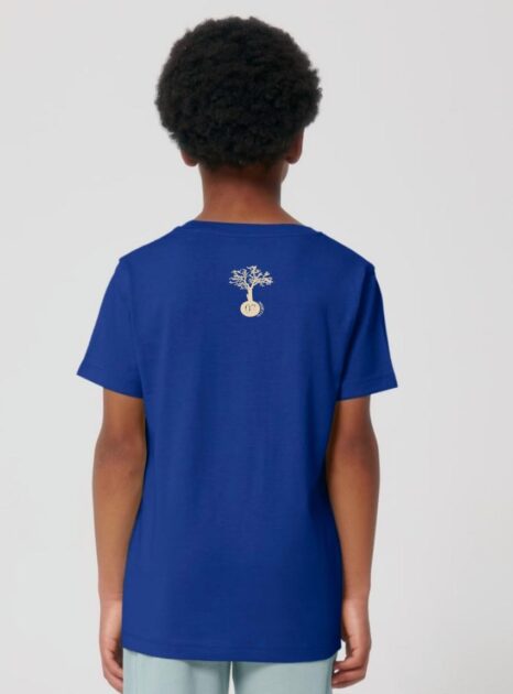 Tshirt Enfant Bio Garçon Bleu Dos