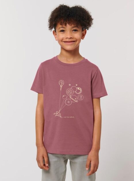 Tshirt Enfant Bio Garçon Rêve Hibiscus