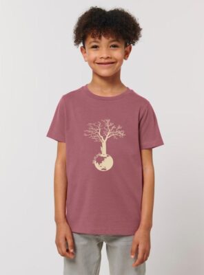 Tshirt Enfant Bio Garçon Save The World Hibiscus