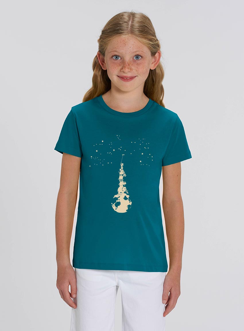 Tshirt Enfant Bio Fille Sky Totem Océan