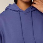 Sweat femme en coton biologique de couleur mauve.