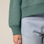 Sweat femme en coton biologique de couleur vert jade.