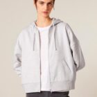 Veste femme en coton biologique de couleur grise.